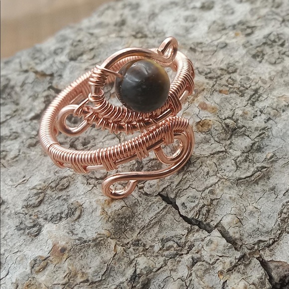 Ring handmade copper different stone different style - Picture 7 of 7